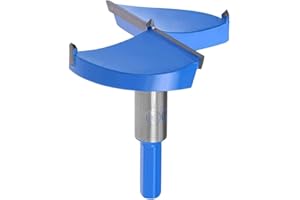 TOP-VIGOR Punta da trapano Forstner da 80 mm, in carburo di tungsteno, punta per trapano a trivella per la lavorazione del legno, per foratura, foratura, foratura, colore: blu