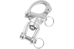 OKBY Snap Swivel Shackle - Stainless Steel Eye Snap Shackles Quick Release Marine Swivel Sailing Shackle for Sailboat Spinnaker Halyard(12*70mm)