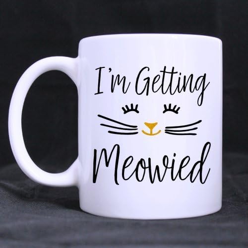 LAH Engagement Gift I'm Getting Meowied Coffee Tea Mug Cup, 11 Ounces