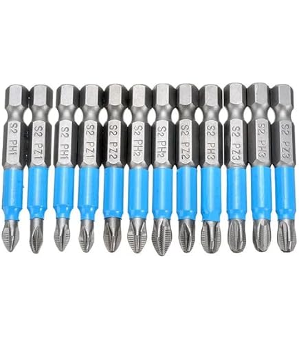 Mesee 12Pcs Magnetic Phillips Screwdriver Bit Set, 1/4-inch Hex Shank...