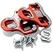 Produktbild VeloChampion Look Keo Grip Pedalplatten mit 6 degree seitlicher Bewegungsfreiheit, Rot Cleats