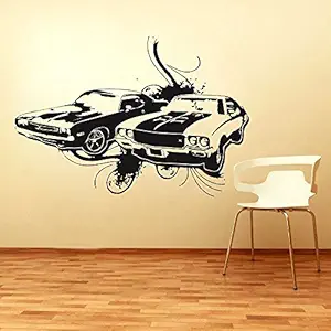 Impression Wall Decor Vinyl Vehicles Wall Glass Tiles Furniture Sticker, 31.88 x 22.04 x 0.39 Inches, Multicolour