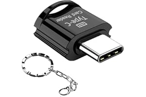 SOOIIYU Lettore di schede Micro SD/TF, lettore di schede USB C, lettore di schede di memoria USB C a Micro SD SDHC SDXC, compatibile con iPhone 15, Windows Lixus, Samsung Galaxy, MacBook, con portachiavi