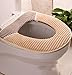 Produktbild Wärmen Sie Die Bettpfanne Ring Universal-Toilettendeckel Toilettensitzkissen Töpfchen WC Matte Waschbar Klebstoff Abbuchungstoilettendeckel,Brown-OneSize