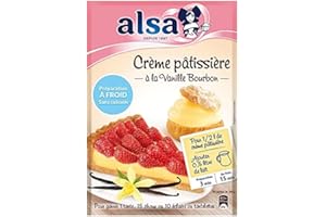 GÉNÉRIQUE ALSA - Préparation Crème Pâtissière à Froid - Facile et Rapide - Idéal pour vos Gâteaux et Desserts - 125g - le Lot De 4
