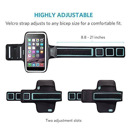 Anker Sport Armband fÃ¼r Apple iPhone 6s / iPhone 6 (4,7 Zoll) HÃ¼lle Tasche mit KopfhÃ¶reranschluss und SchlÃ¼sselfach sowie 2 anpassbare Klettstreifen; Sizename: 4.7 Zoll