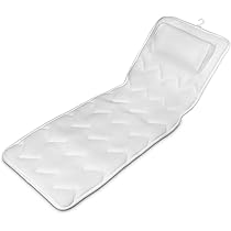 Badmat voor het hele lichaam, badkussen, 78 x 35 x 40 cm, full-body badkussen met 10 zuignappen, antislip badkussen, matras voor rug, nek, hoofd