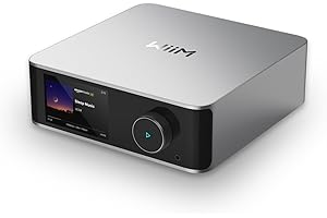 WiiM Ultra Music Streamer & Préampli Numérique | Écran Tactile de 3,5", Compatible avec Google Cast & Alexa, Diffusion de Spotify, Amazon Music, Tidal | HDMI ARC, Entrée Phono & Sortie Casque | Argent