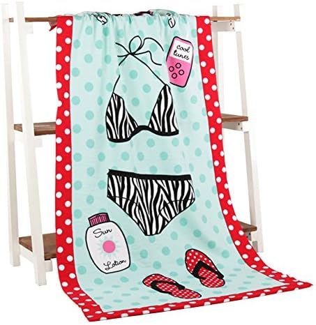 Women's Girls Bath Towel Wrap - Microfiber Outdoor Beach Towel - Luxury Hotel Shower Spa Bath Towels 55" x 27.5"(Bikini)