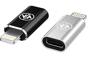 MOSON Apple MFi Certified USB C to Lightning Adapter Pack of 2, 27W Fast Charge Charging for iPhone 14 13 12 11 Pro Max XR XS X, iPad Pro/Air 5/Mini 6, iPod, Not for OTG/Audio