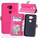 Produktbild Nancen Huawei Honor 5X / Huawei GR5 (5,5 Zoll) Lederhülle Neu Style Acht Farbe Weich PU Flip Case Ledertasche / Schutz Etui, Einfach Vintage Kollektion Karten Slot Foto Wallet Hülle Handy Tasche Zubehör