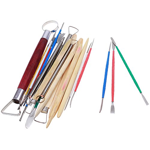 26pcs Ton Bildhauerei Gesetzt Wachs Carving Keramik Werkzeuge Shaper Polymer-Modellierung - 4