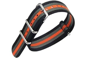 FOUUA Cinturini per orologi in nylon Stile Nato Scelta di colore, lunghezza e larghezza 16mm 18mm 20mm 22mm 24mm Cinturini balistici di ricambio per uomo Donna