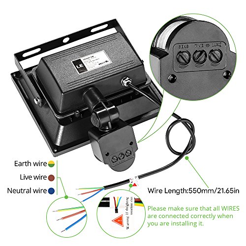 LE 30W Fluter mit Bewegungsmelder ersatzt 75W HPS 2100lm Strahler Kaltweiß IP65 Wasserdicht sensor außenleuchten led Flutlicht Scheinwerfer Außenleuchten - 4