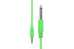 ExcelValley - 1-Pack - Mono Patchkabel - TS 3,5mm 1/8" zu 6,35mm 1/4" [Grün | 90 cm - 35,43"]