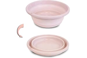 S.I.C Bacinella multiuso pieghevole; Portatile, forma rotonda, salvaspazio, leggero. Utile sia per la casa, che in cucina; e all'esterno per il campeggio e le gite.(37 cm Rosa)