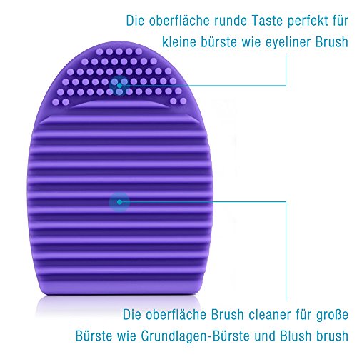 Anpro 32 Makeup Pinsel Kosmetik set mit Pinsel Reinigung Pinselset inkl. hochwertig Tragetasche Professionell Gesichtspinsel für Lidschatten, Lippenkosmetik - 5