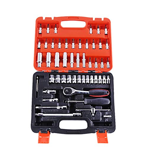 Preisvergleich Produktbild SJZC SteckschlüSselsatz Knarrenkasten Set Nusskasten SteckschlüSselsatz Drehmoment