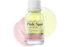 [Mizon] Tratamiento para el Acné y Espinillas, Cuidado Nocturno de Manchas y del Acné, Producto con Calamina, AHA, BHA, Tratamiento para Brotes (19 ml) Good Bye Blemish Pink Spot