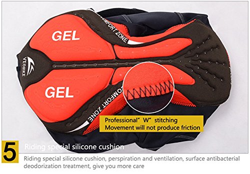 West Biking 3D Gel Radhose Herren Gepolsterter Fahrrad kurz Bike Capris Mountain Riding Miederteil atmungsaktiv Quick Dry - 7