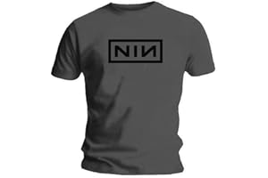 Nine Inch Nails Offizielles graues T-Shirt NIN Classic 'Black Logo' alle Größen