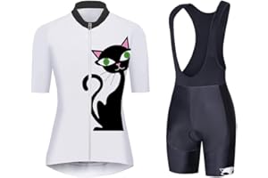 UGLY FROG 2025 Donne Manica Corta Jersey Abbigliamento Set, Ciclismo Magliette Corta Jersey Camicia + Gel Imbottito Pantaloncini Ciclismo Equitazione Bike Sportswear