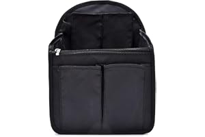 HOYOFO Mini ryggsäck organiseringsinsats, svart, 19,6 cm L x 10,9 cm B x 27,9 cm H, vattentät nylon, passar små ryggsäckar