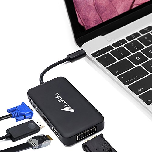 USB-C Multifunktions-4-in-1 Adapter, Deckel A0202 Typ C Zu HDMI DP DVI VGA 4K Kabel Multiport Konverter für neues Macbook - 7
