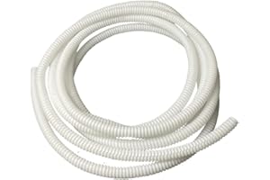 ON1SHELF Biały przewód rozdzielany plastikowy elastyczny kabel schludne rozwiązanie tuba 6,2 mm - 4 m