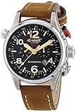 Ingersoll Herren-Armbanduhr XL Lawrence Chronograph Automatik Leder IN3218BK