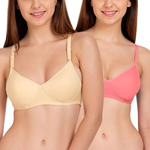 Tweens - Medium Padded Cotton Rich Bra - Full Coverage, Seamless, Multiway Straps, Wirefree Everyday T-Shirt Bra
