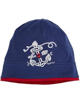 maximo Jungen Mütze Beanie Anchor Mehrfarbig (Navy/Rot 4802), 51/53