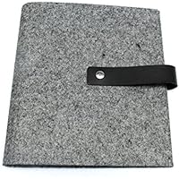 Filzordner (Filzbezug) mit Lederverschluss DIN A4 - In 11 Farben - Auf Wunsch mit Logo- Text- oder Namensprägung