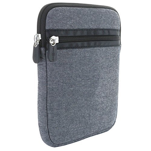 XiRRiX - Funda de algodón para e-readers de 6 pulgadas (15,24 cm, máx. 175 x 120 mm), color gris