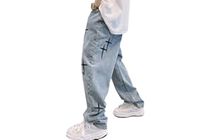 Oanviso Jeans de Ajuste Relajado de Hombre Pantalones Vaqueros Holgados Denim Jeans Y2K Vintage Hip Hop Slim Fit Pantalone Casuales Elasticos Pantalón Jeans Largo