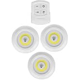Chermik Uzaktan Kumandalı Pilli Led Spot Lamba Ampul 3'l&uuml; Set Yapışkanlı