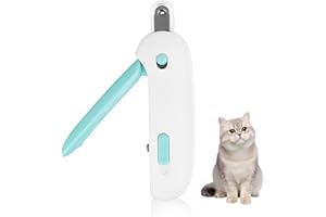 FDJZXW Krallenschere Katzen, Katzen Nagelschere, Katze Nagelknipser, Edelstahl Katzennagelknipser, Katzenkrallen Schneider Mit Nagelfeile Und Spritzfest,Katzennagelschneider Für Hunde,Katzen,Kleintiere(Blau)