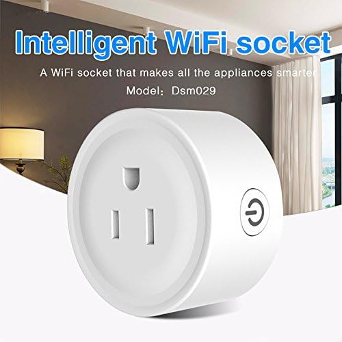 WiFi Smart Plug Phone Timer Switch Socket Remote Control Intelligent Socket Smart Home Power Outlet Compatible with Alexa