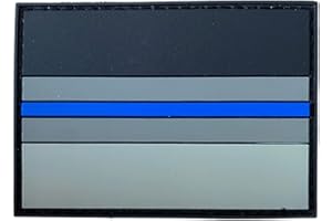 POLIZEIMEMESSHOP Deutschland Black Ops TBL Rubber Patch - Blue Line - Polizei - Bundespolizei