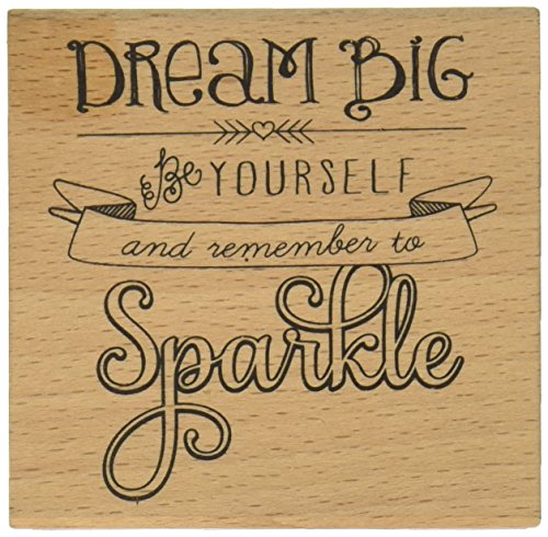 Hampton Holz Cam und Chloe montiert Stempel 2,5 x 2.5-inch-remember Sparkle