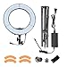 Produktbild MCTECH 36W 14" LED Ringlicht Dimmbar Ringleuchte Ringbeleuchtung Fotolicht für Smartphone, Kamera-Fotostudio, Fotografie (14" LED mit Stative)
