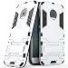 Produktbild Hülle für Motorola Moto X4 (5,2 Zoll) 2 in 1 Hybrid Dual Layer Shell Armor Schutzhülle mit Standfunktion Case (Silber)