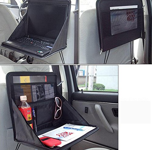 Design61 Autorücksitz Tasche Tisch Kinder Organizer für Tablet-PCs Laptops Notebooks Tisch Ablagefläche Arbeitstisch Organizer in Schwarz - 5