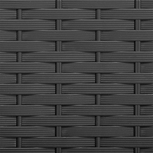 Truhe mit klappbarem Deckel Rato Tischtruhe Spielzeugtruhe Auflagenbox Rattanoptik anthrazit - 3