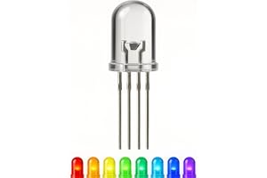 Lumetheus LED 5mm Färg RGB 50 Stycken Röd = 400 mcd/grön = 1500 mcd/blå = 700 mcd Lysdiod 3V Diod4 Pin LEDs
