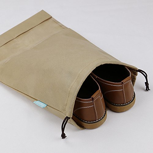 Schuh-Aufbewahrungsbeutel mit Tunnelzug, transparentem Fenster, Reise-Schuhbeutel, 5er Pack, - 5