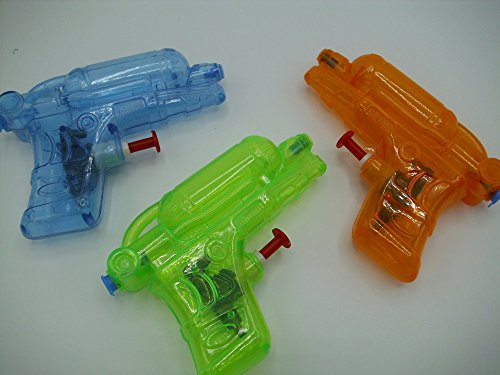 8 Wasserspritzpistolen 12 cm groß in verschiedenen Farben Wasserpistole