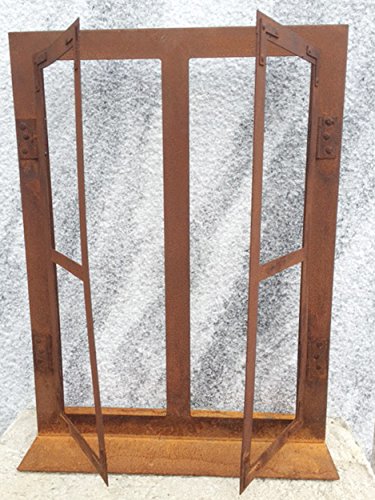 Deko-Fenster 45 x 33 cm zum Öffnen Rost Edelrost Metall + Original Pflegeanleitung von Steinfigurenwelt - 4