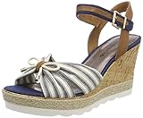 Weiches Obermaterial Tamaris Damen 28375 Slingback Sandalen Blau (Navy Comb) 38 EU