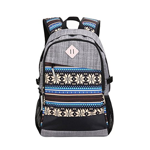 Preisvergleich Produktbild Fieans Backpack Neuen Typ Rucksaecke Schulrucksaecke Daypack Schulranzen Wanderrucksack Schultasche Fuer Schueler Freizeit Outdoor Sport-Grau
